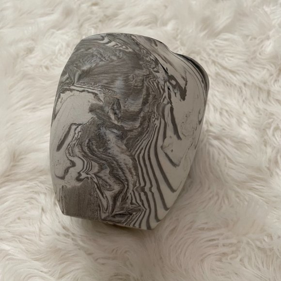 Matte Black grey & white Marbled ceramic planter pot - Picture 10 of 10